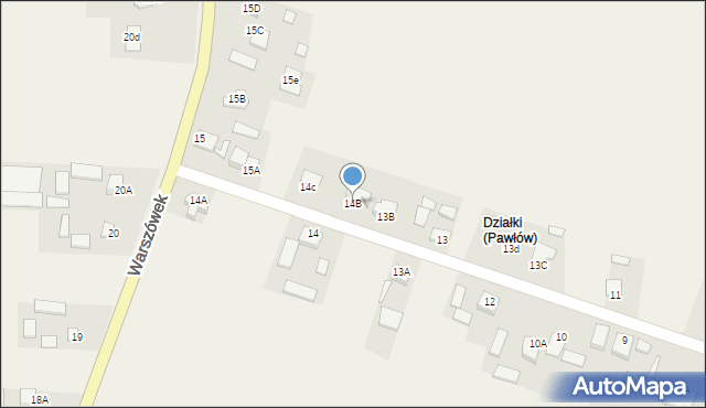 Pawłów, Pawłów, 14B, mapa Pawłów