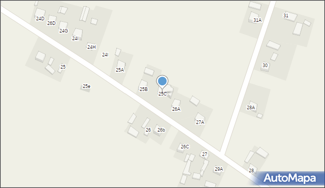 Pawłów, Pawłów, 25C, mapa Pawłów