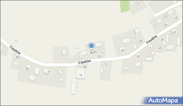 Pawłów, Pawłów, 24, mapa Pawłów