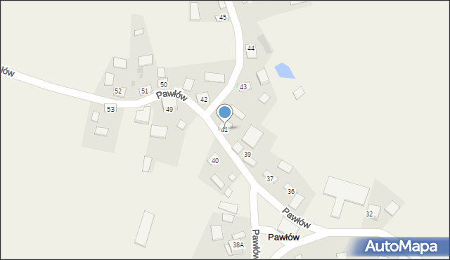 Pawłów, Pawłów, 41, mapa Pawłów