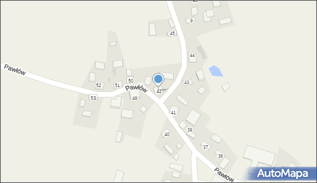 Pawłów, Pawłów, 42, mapa Pawłów