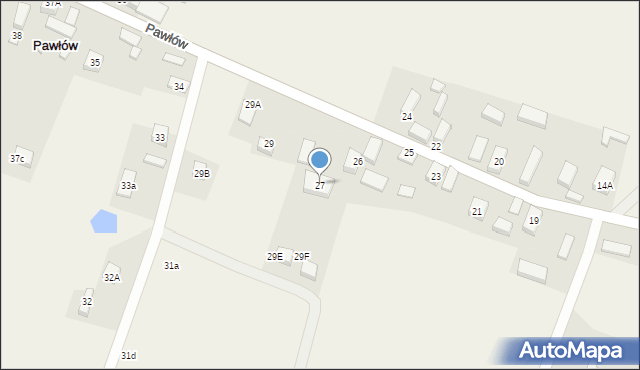 Pawłów, Pawłów, 27, mapa Pawłów