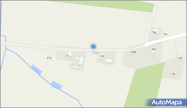 Pawłów, Pawłów, 68b, mapa Pawłów