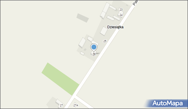 Pawłów Górny, Pawłów Górny, 26, mapa Pawłów Górny