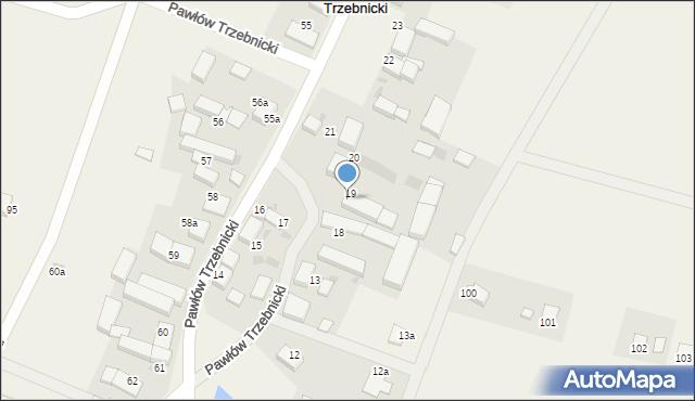 Pawłów Trzebnicki, Pawłów Trzebnicki, 19a, mapa Pawłów Trzebnicki