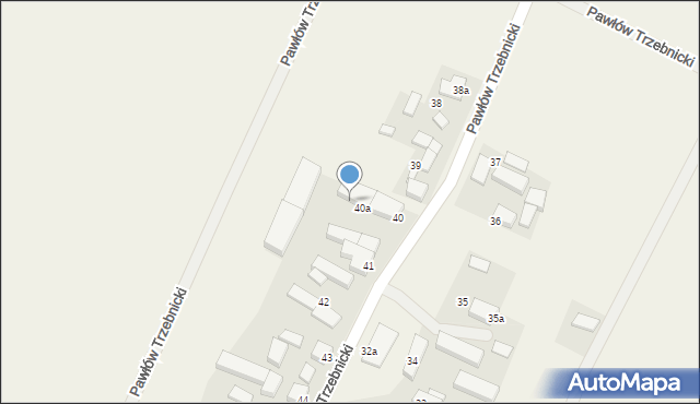 Pawłów Trzebnicki, Pawłów Trzebnicki, 40b, mapa Pawłów Trzebnicki