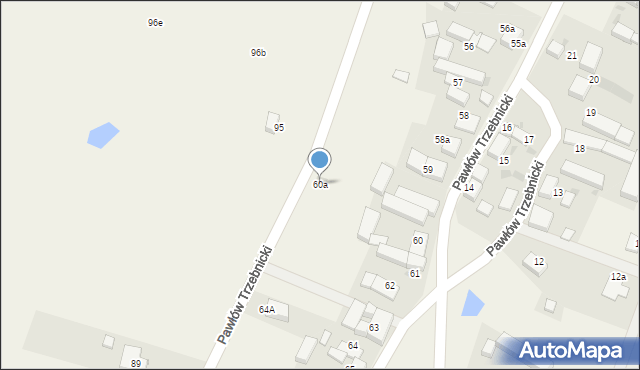 Pawłów Trzebnicki, Pawłów Trzebnicki, 60a, mapa Pawłów Trzebnicki