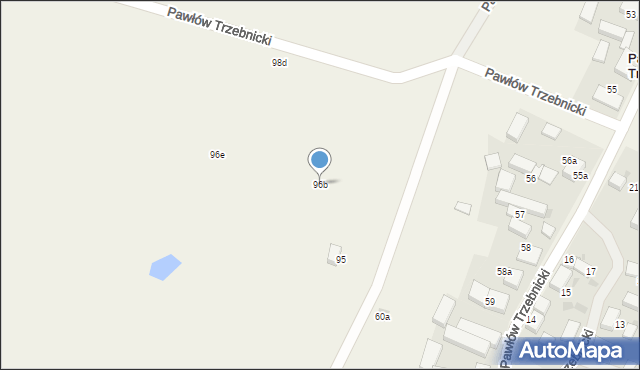 Pawłów Trzebnicki, Pawłów Trzebnicki, 96b, mapa Pawłów Trzebnicki