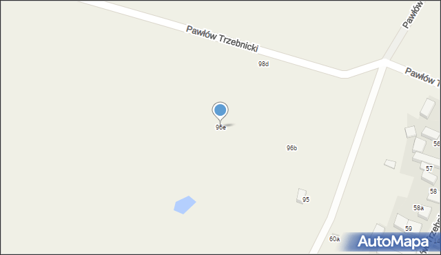 Pawłów Trzebnicki, Pawłów Trzebnicki, 96e, mapa Pawłów Trzebnicki