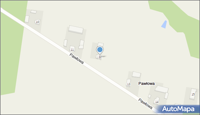 Pawłowa, Pawłowa, 12, mapa Pawłowa