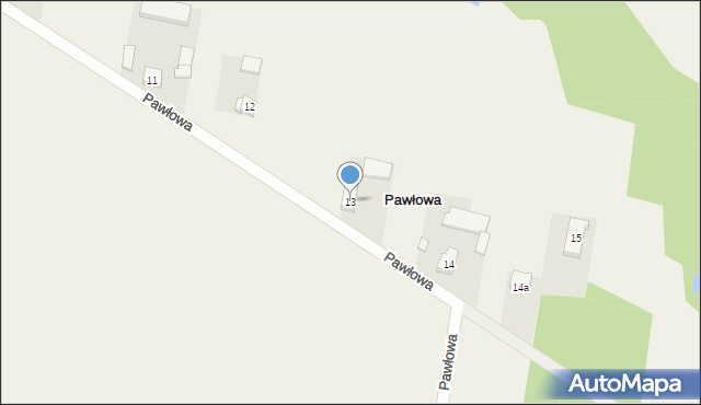Pawłowa, Pawłowa, 13, mapa Pawłowa