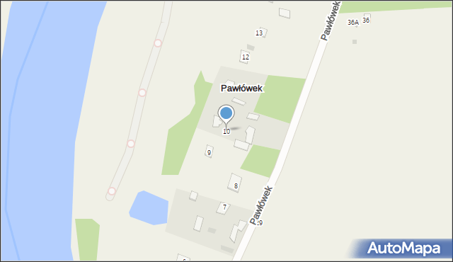 Pawłówek, Pawłówek, 10, mapa Pawłówek