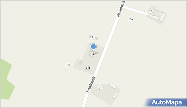 Pawłówek, Pawłówek, 14c, mapa Pawłówek