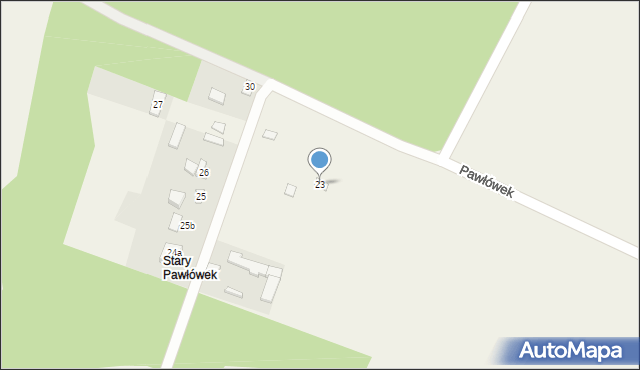 Pawłówek, Pawłówek, 23, mapa Pawłówek