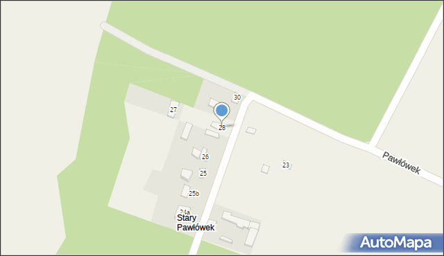 Pawłówek, Pawłówek, 28, mapa Pawłówek