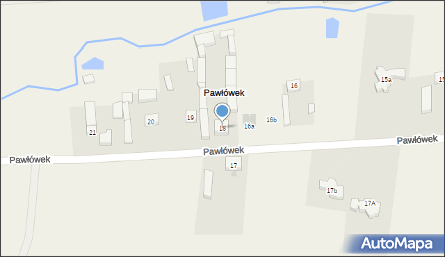 Pawłówek, Pawłówek, 18, mapa Pawłówek