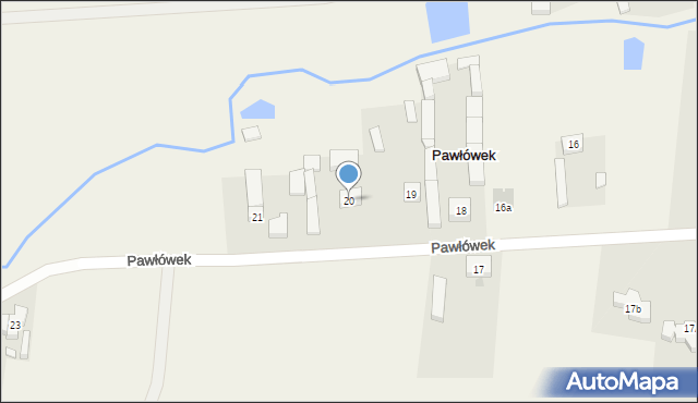 Pawłówek, Pawłówek, 20, mapa Pawłówek