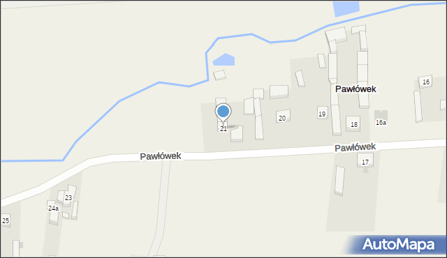 Pawłówek, Pawłówek, 21, mapa Pawłówek