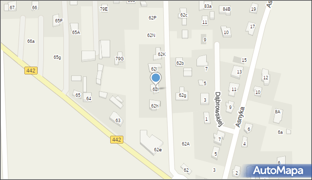 Pawłówek, Pawłówek, 62i, mapa Pawłówek