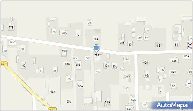 Pawłówek, Pawłówek, 79F, mapa Pawłówek