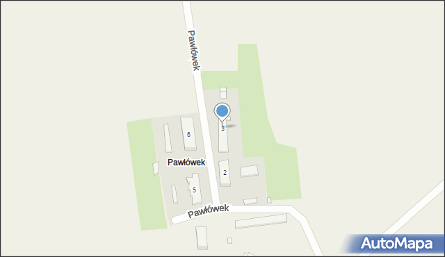 Pawłówek, Pawłówek, 3, mapa Pawłówek