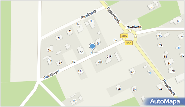 Pawłówek, Pawłówek, 5C, mapa Pawłówek