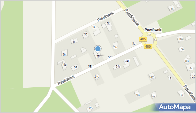 Pawłówek, Pawłówek, 5D, mapa Pawłówek