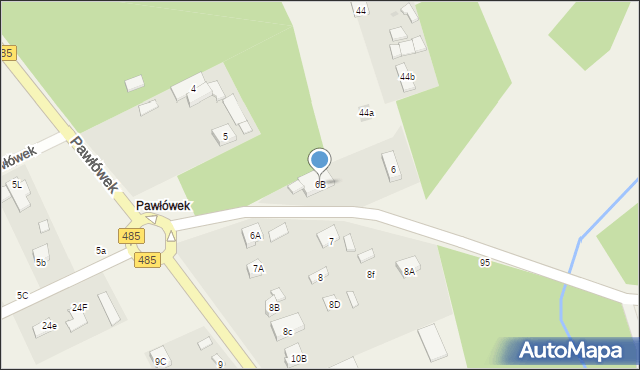Pawłówek, Pawłówek, 6B, mapa Pawłówek