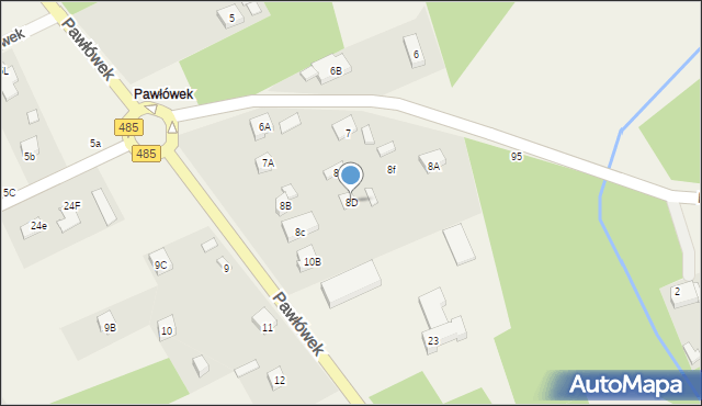 Pawłówek, Pawłówek, 8D, mapa Pawłówek