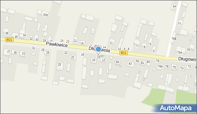 Pawłowice, Pawłowice, 13, mapa Pawłowice