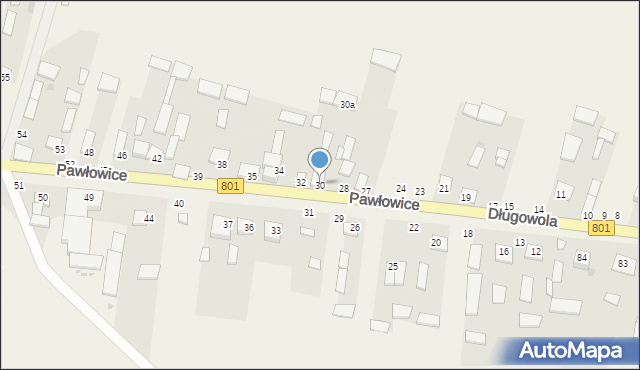 Pawłowice, Pawłowice, 30, mapa Pawłowice