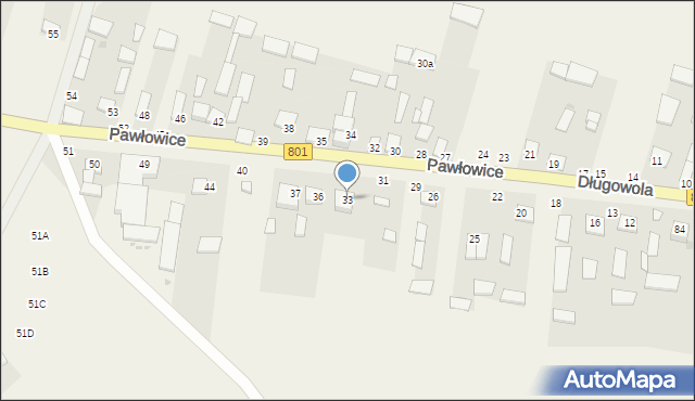 Pawłowice, Pawłowice, 33, mapa Pawłowice