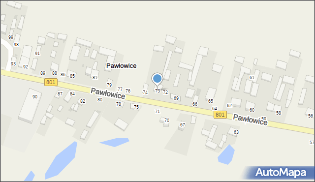 Pawłowice, Pawłowice, 73, mapa Pawłowice