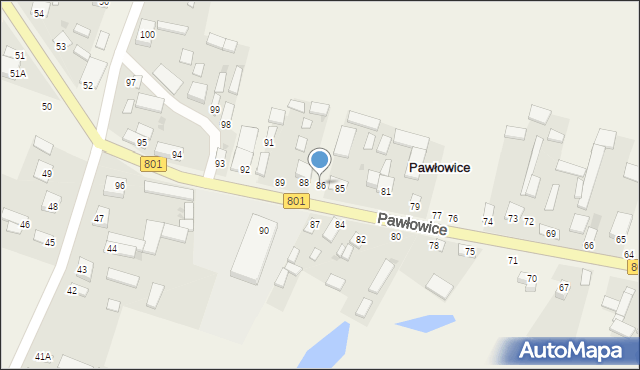 Pawłowice, Pawłowice, 86, mapa Pawłowice