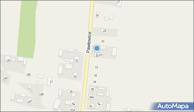 Pawłowice, Pawłowice, 31, mapa Pawłowice