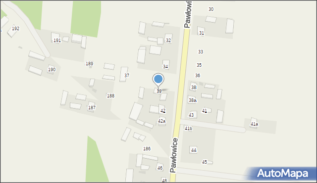 Pawłowice, Pawłowice, 39, mapa Pawłowice