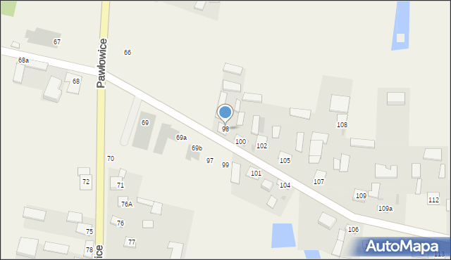 Pawłowice, Pawłowice, 98, mapa Pawłowice