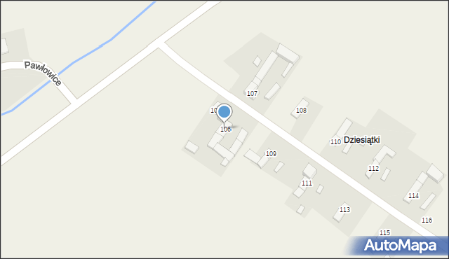 Pawłowice, Pawłowice, 106, mapa Pawłowice