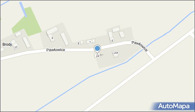 Pawłowice, Pawłowice, 14, mapa Pawłowice