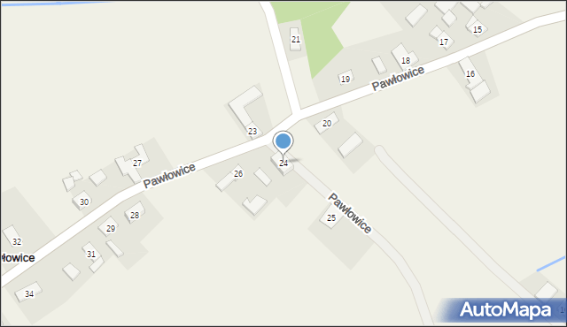 Pawłowice, Pawłowice, 24, mapa Pawłowice