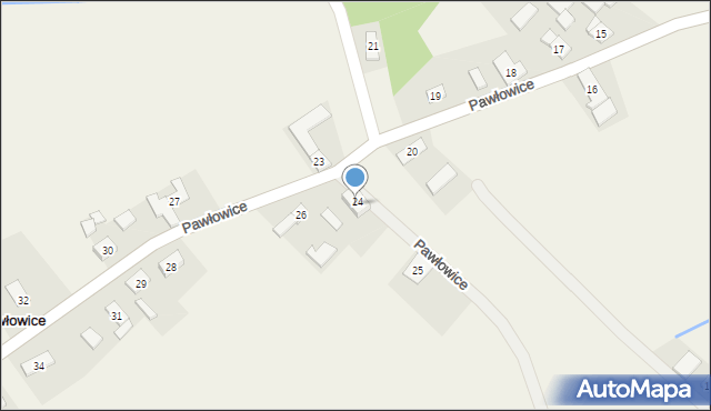 Pawłowice, Pawłowice, 24A, mapa Pawłowice