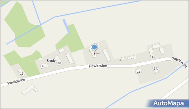 Pawłowice, Pawłowice, 9, mapa Pawłowice