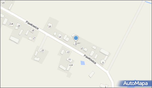 Pawłowice, Pawłowice, 12, mapa Pawłowice