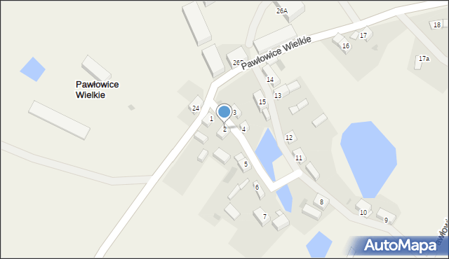 Pawłowice Wielkie, Pawłowice Wielkie, 2, mapa Pawłowice Wielkie