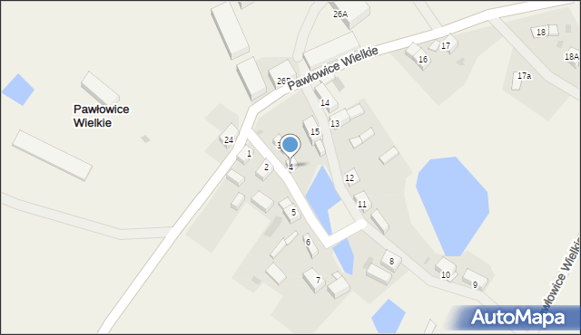 Pawłowice Wielkie, Pawłowice Wielkie, 4, mapa Pawłowice Wielkie