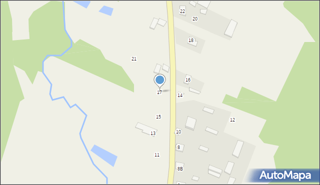Pawłowicze, Pawłowicze, 17, mapa Pawłowicze