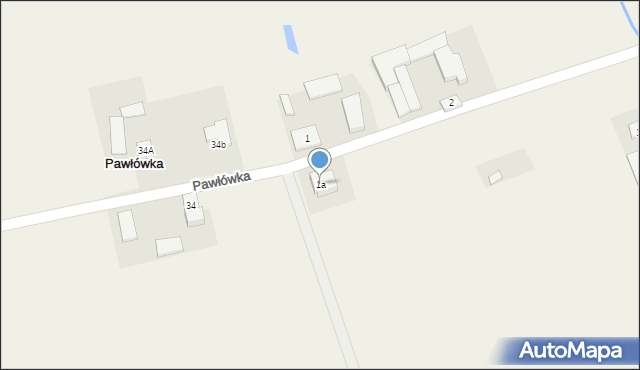 Pawłówka, Pawłówka, 1a, mapa Pawłówka