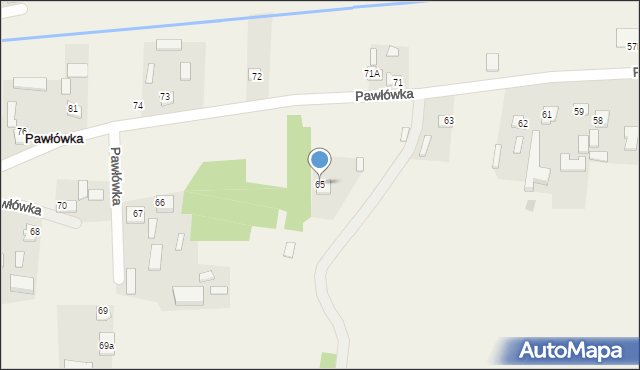 Pawłówka, Pawłówka, 65, mapa Pawłówka