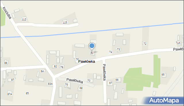 Pawłówka, Pawłówka, 81, mapa Pawłówka