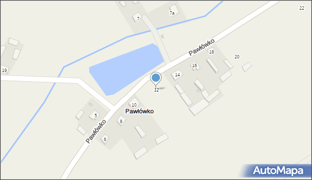 Pawłówko, Pawłówko, 12, mapa Pawłówko